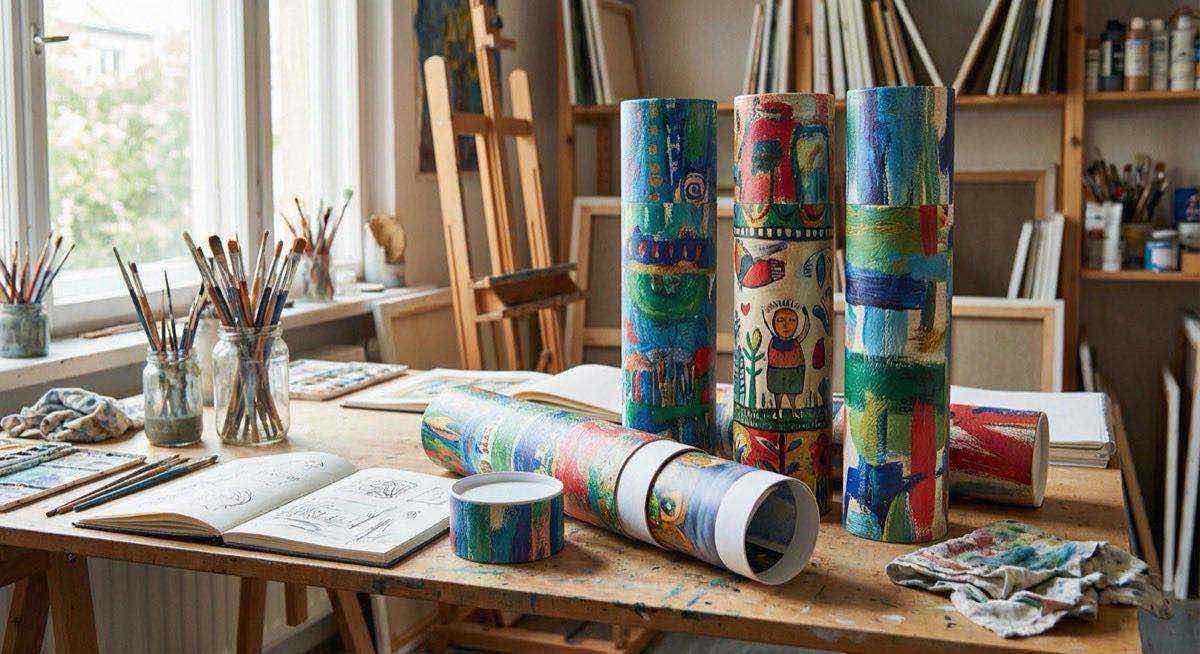 文創商品紙管包裝展示藝術印刷品圓筒設計，讓創意作品說話的客製紙罐方案。