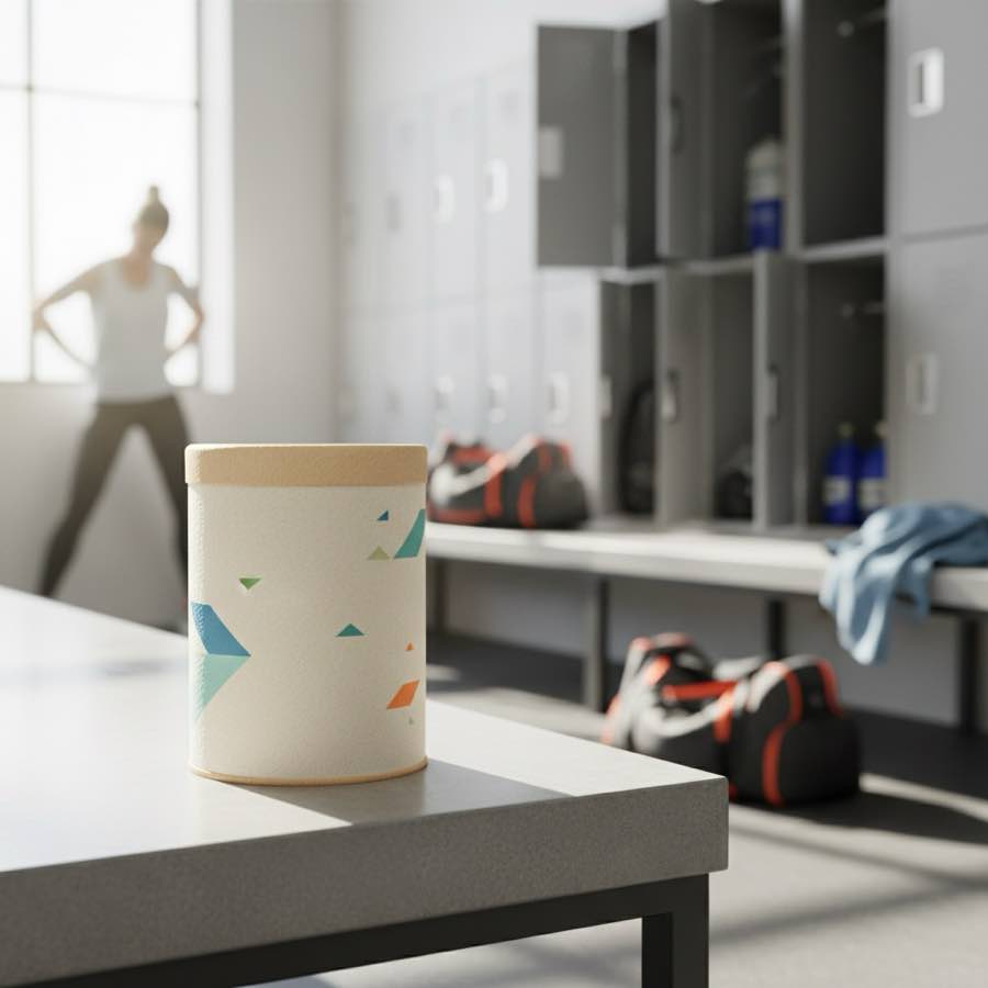 機能飲品紙罐包裝展示大容量密封設計，活力視覺與品牌差異化客製方案。