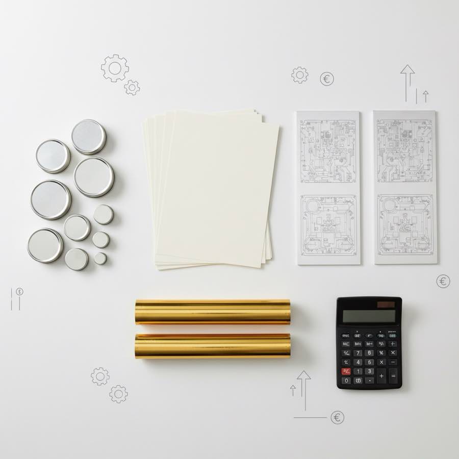 紙罐報價成本組成元素紙材蓋型印版內襯展示，報價前必懂六個成本變數。