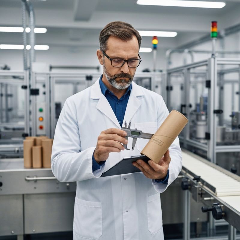 紙罐收貨後品質驗收展示，問題處理方式與客製化紙罐收貨品管完整說明。