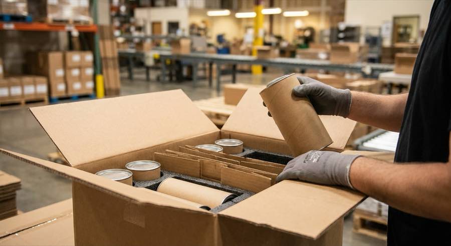 紙罐運輸防護與倉儲建議展示，確保包裝品質從出廠到上架的完整指南。