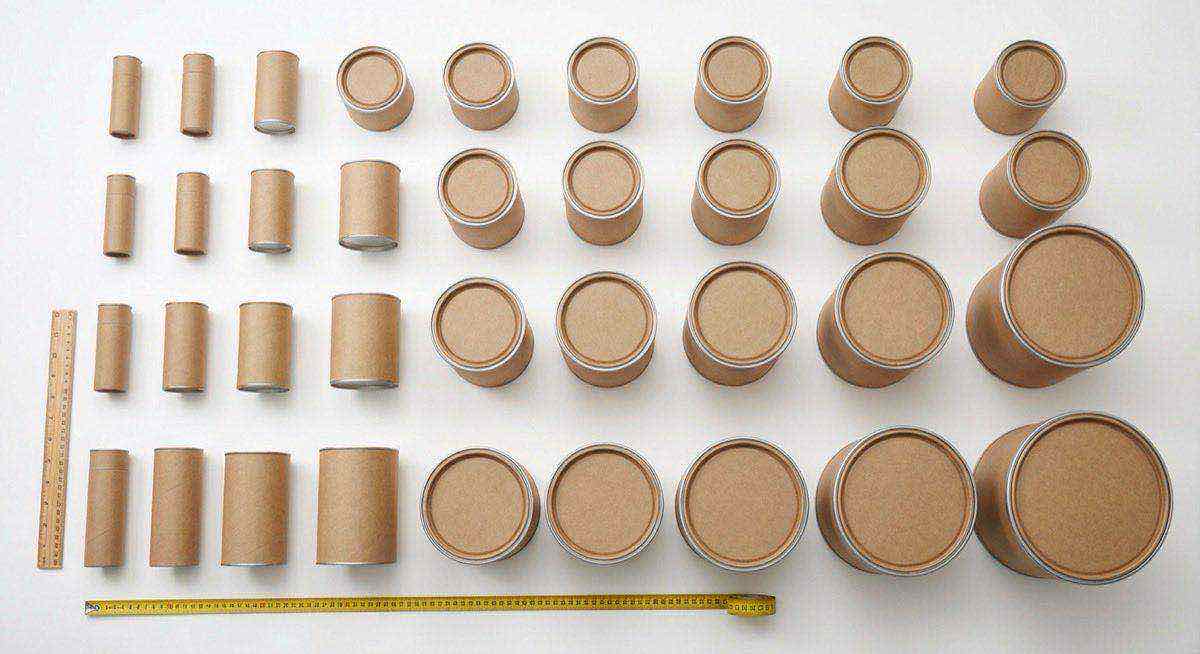 不同尺寸紙罐規格排列比較，口徑高度與容量完整選擇指南客製化紙罐說明。