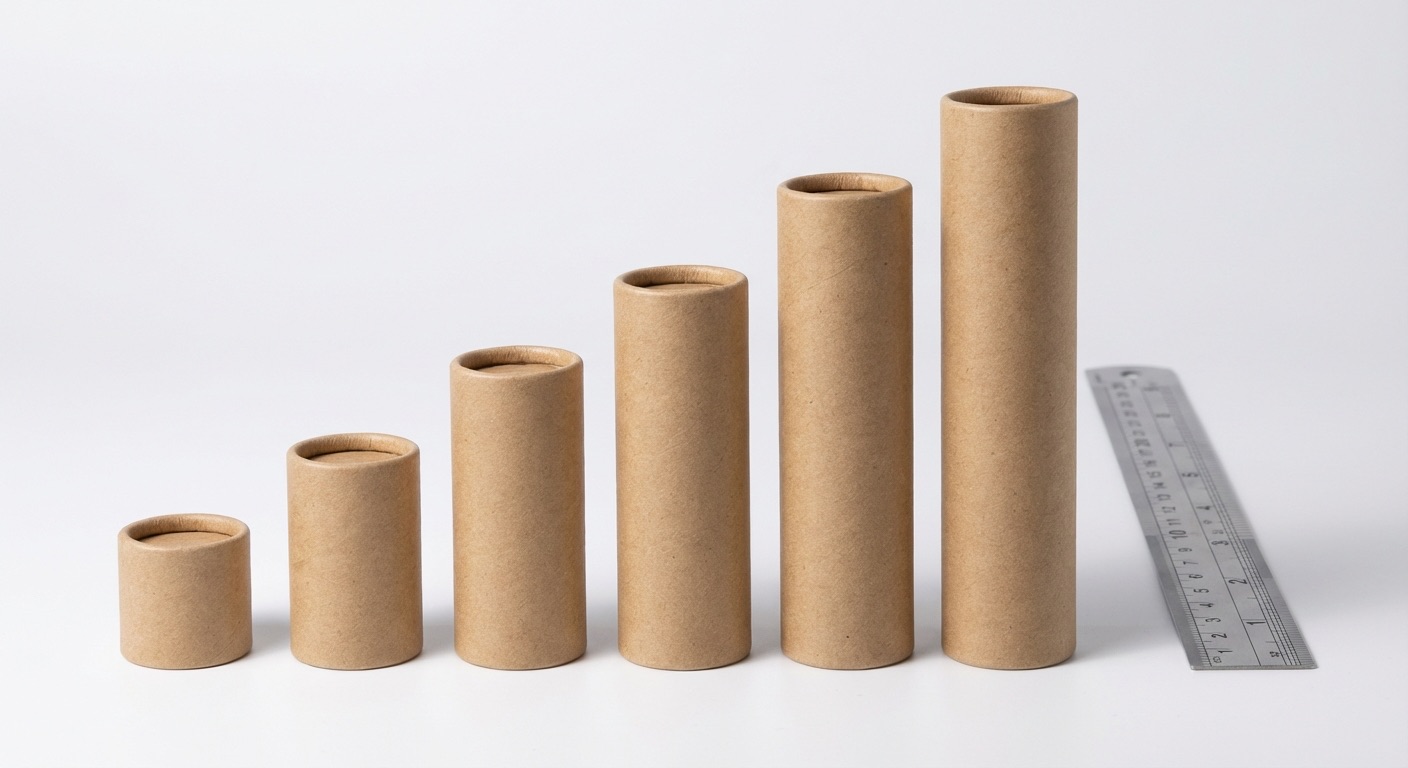 紙罐高度——不同高度紙罐與內容物搭配對照示意圖，從內容物反推最佳罐高實用公式。