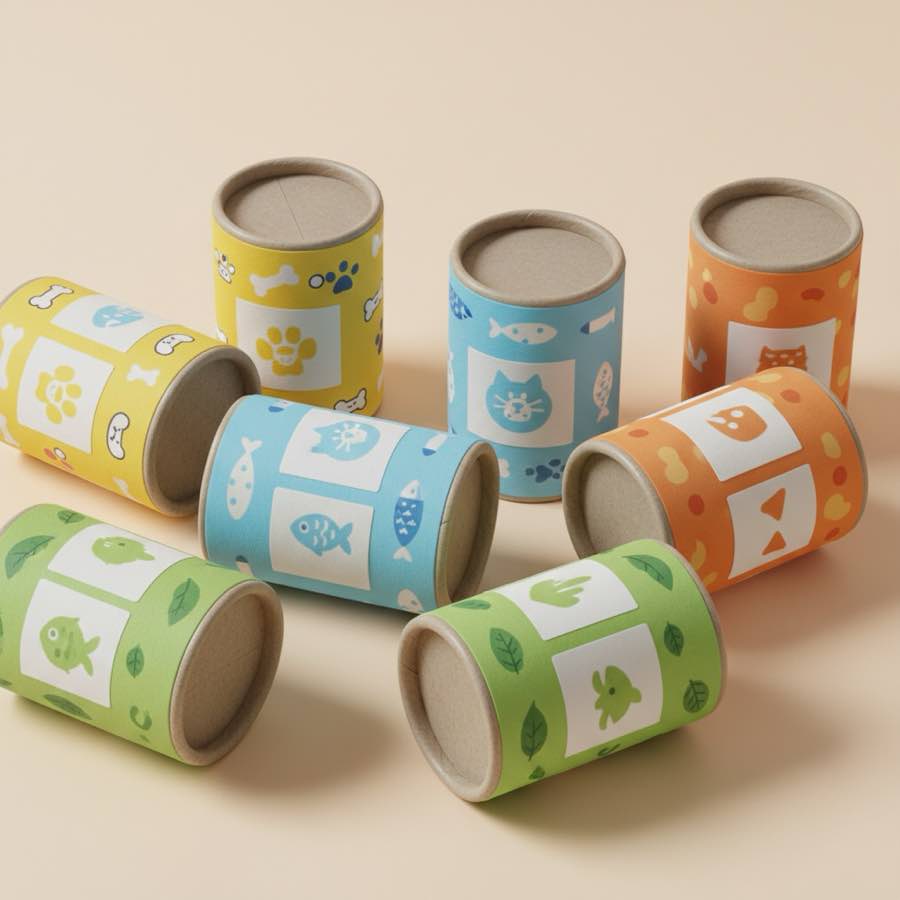 寵物保健品紙罐包裝展示食品安全防潮設計，飼主心理分析客製化紙罐方案。