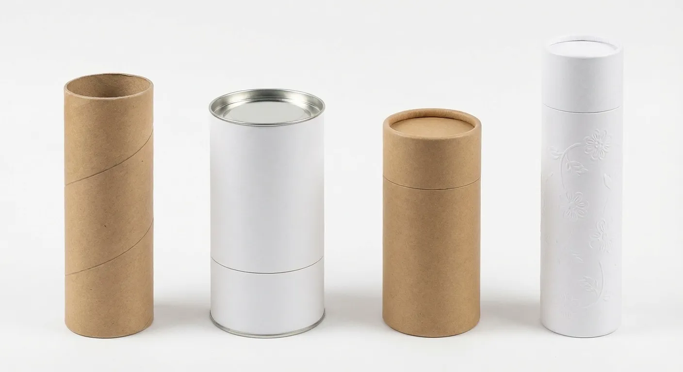 紙罐罐型結構與蓋型展示