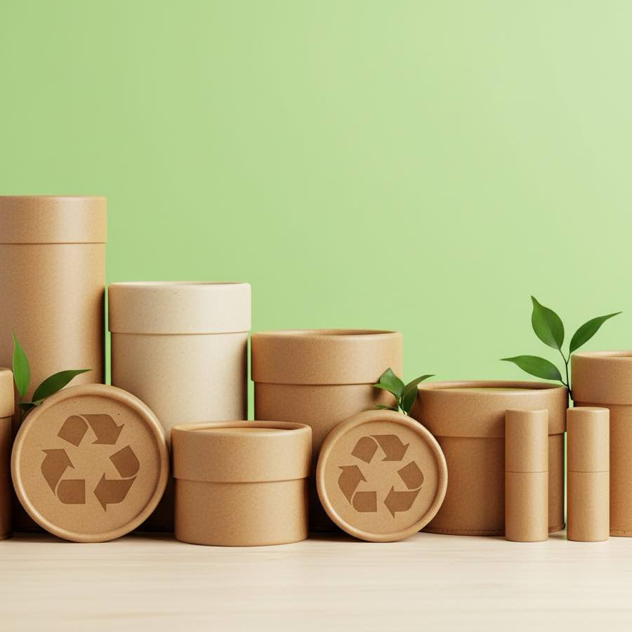 環保永續紙罐包裝趨勢展示,品牌綠色轉型最佳選擇的客製化紙管方案。