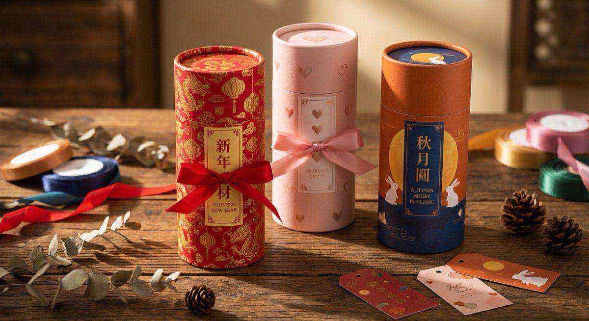 節慶禮盒紙筒過年情人節中秋展示,送禮包裝方案與客製化紙管設計指南。