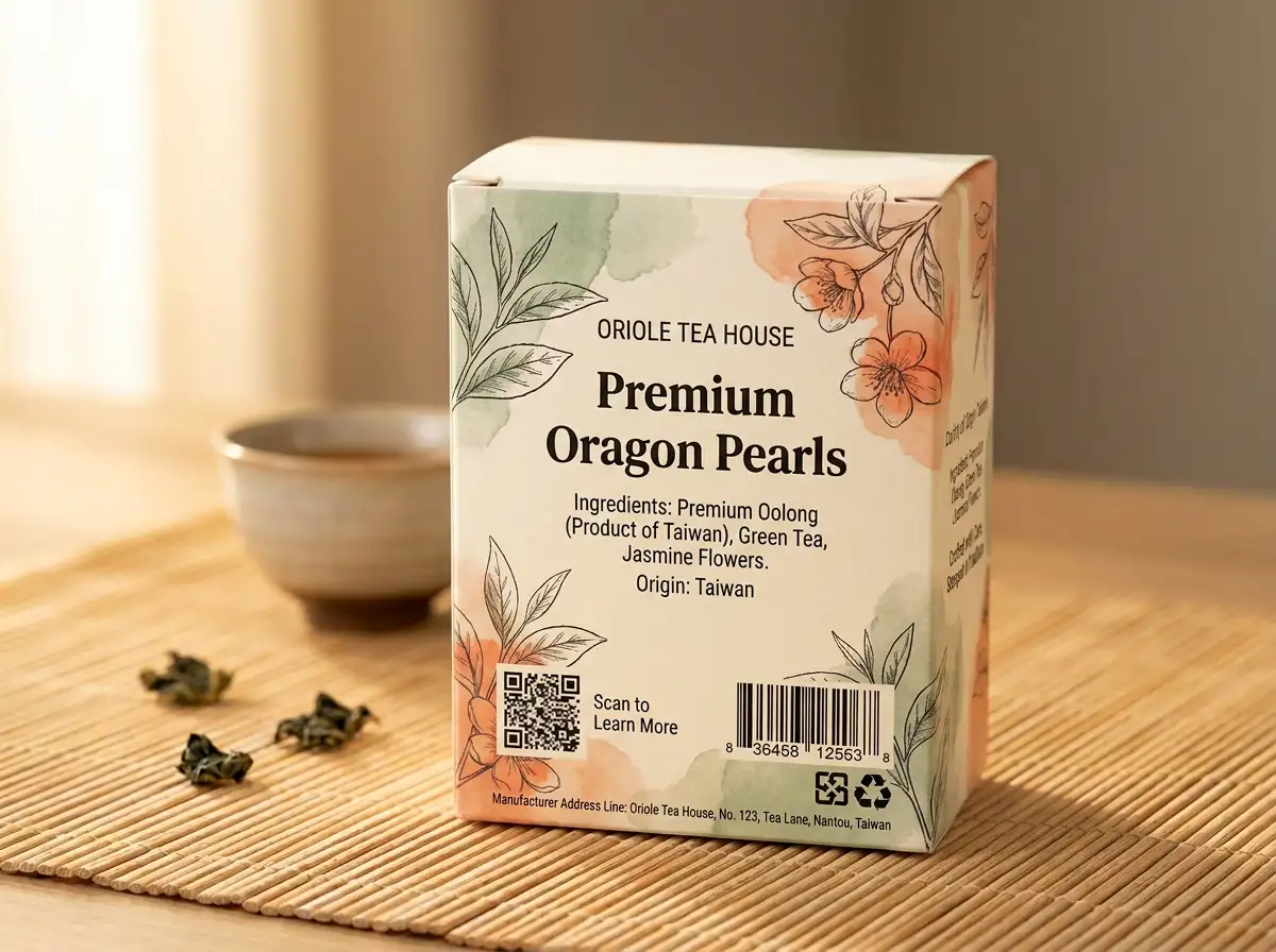FSC 認證牛皮紙板茶葉禮盒,壓凸 Logo 高端呈現。